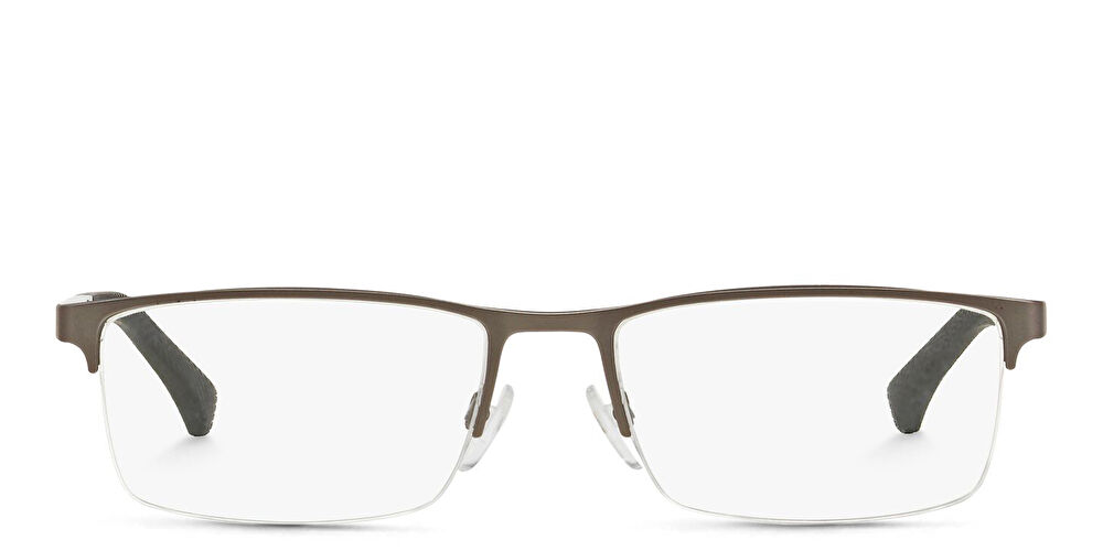 Half-Rim Wide Rectangle Eyeglasses