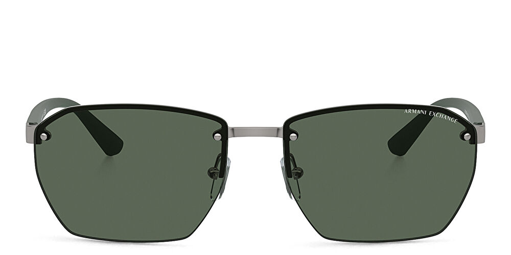 ARMANI EXCHANGE Half-Rim Rectangle Sunglasses