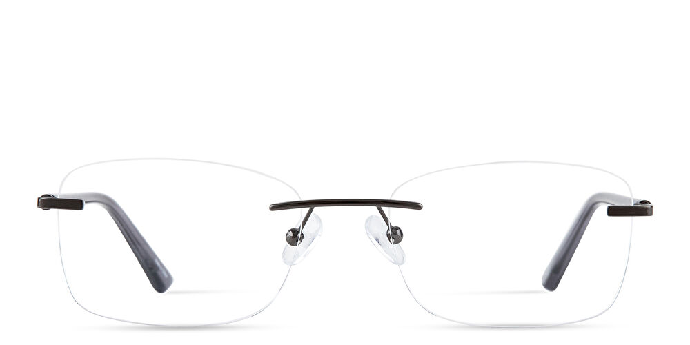 TRICE ESSENTIALS نظارات طبية مستطيلة بدون إطار بشعار العلامة