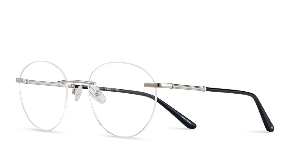 TRICE ESSENTIALS نظارات طبية دائرية بدون إطار بشعار العلامة