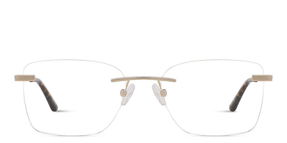 TRICE ESSENTIALS نظارات طبية مربّعة بدون إطار بشعار العلامة