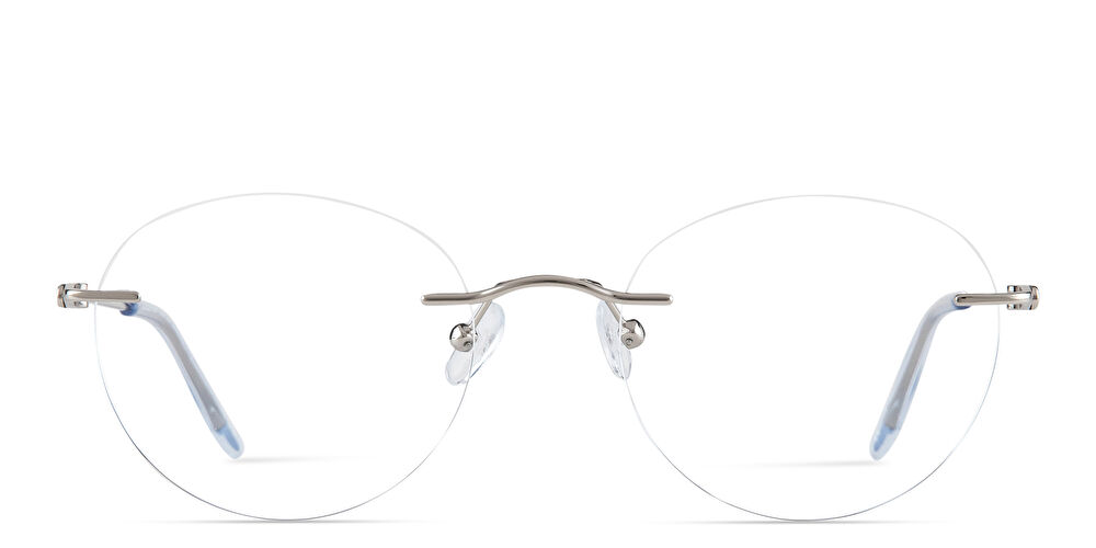 TRICE ESSENTIALS Logo Rimless Round Eyeglasses
