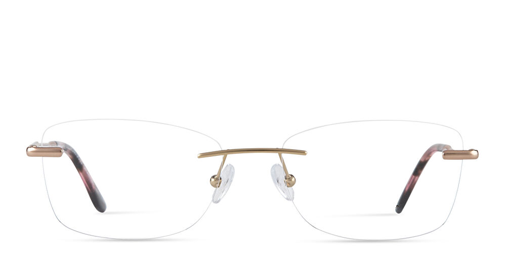 TRICE STUDIO Logo Rimless Rectangle Eyeglasses