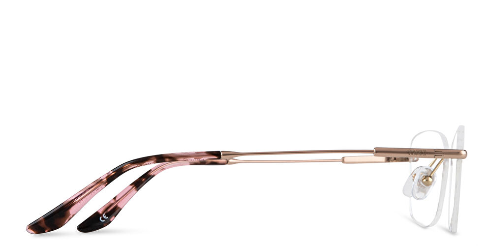 TRICE STUDIO Logo Rimless Rectangle Eyeglasses