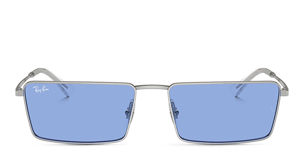 راي بان  نظارات شمسية مستطيلة للجنسين بشعار العلامة