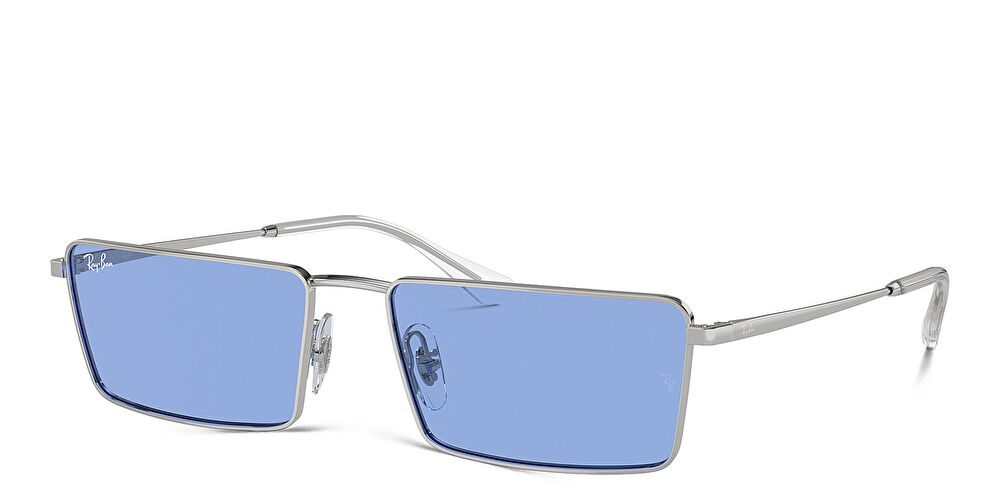 راي بان  نظارات شمسية مستطيلة للجنسين بشعار العلامة