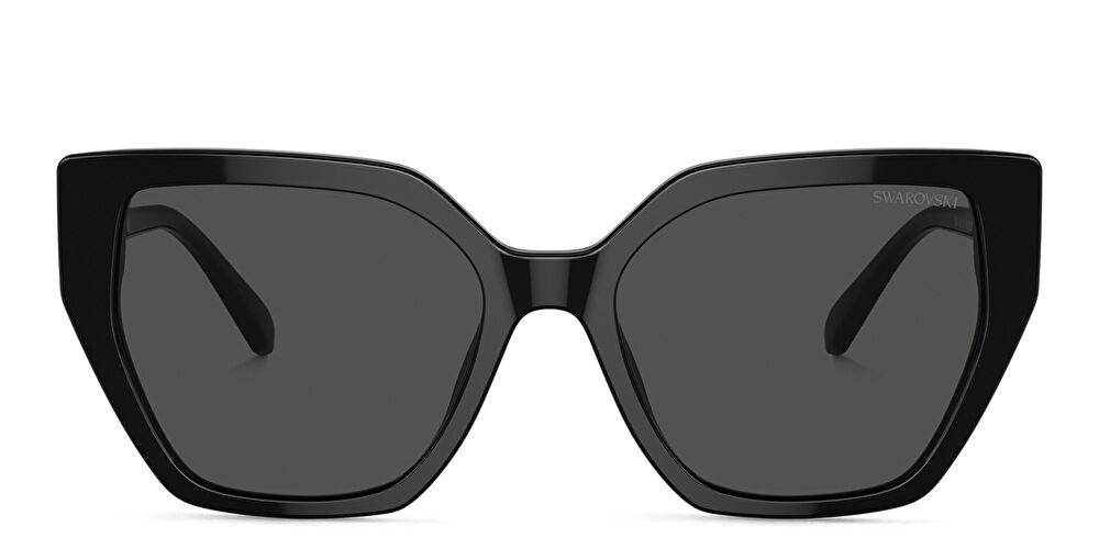سواروفسكي نظارات شمسية غير منتظمة مزيّنة بأحجار الراين