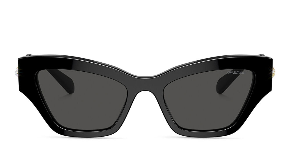 سواروفسكي نظارات شمسية غير منتظمة مزيّنة بأحجار الراين