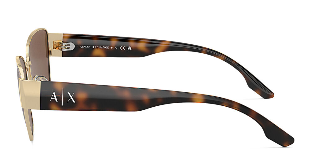 ارماني إكستشينج نظارات شمسية غير منتظمة بشعار العلامة