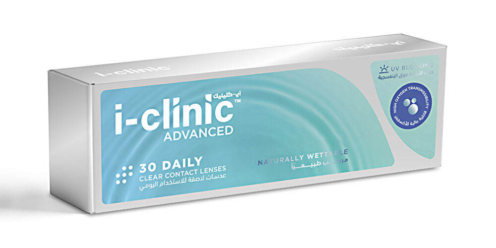 i-clinic ADVANCED 1-Day Clear Contact Lenses - Pack of 30