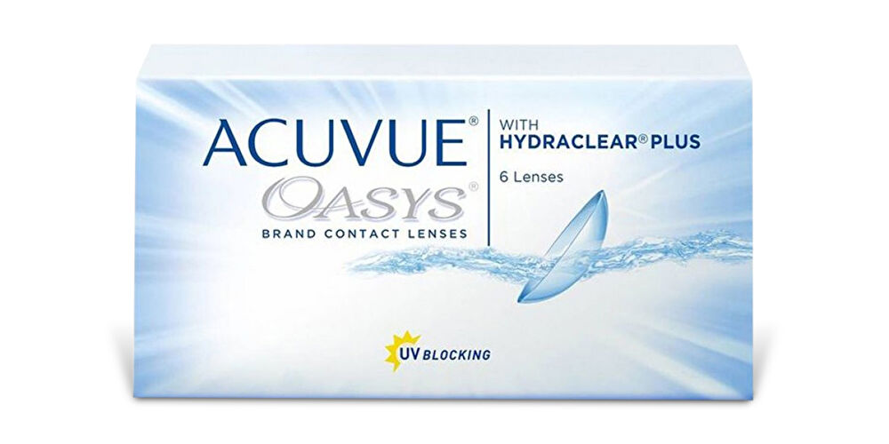 ACUVUE OASYS HYDRACLEAR PLUS Bi-weekly Clear Contact Lenses - Pack of 6
